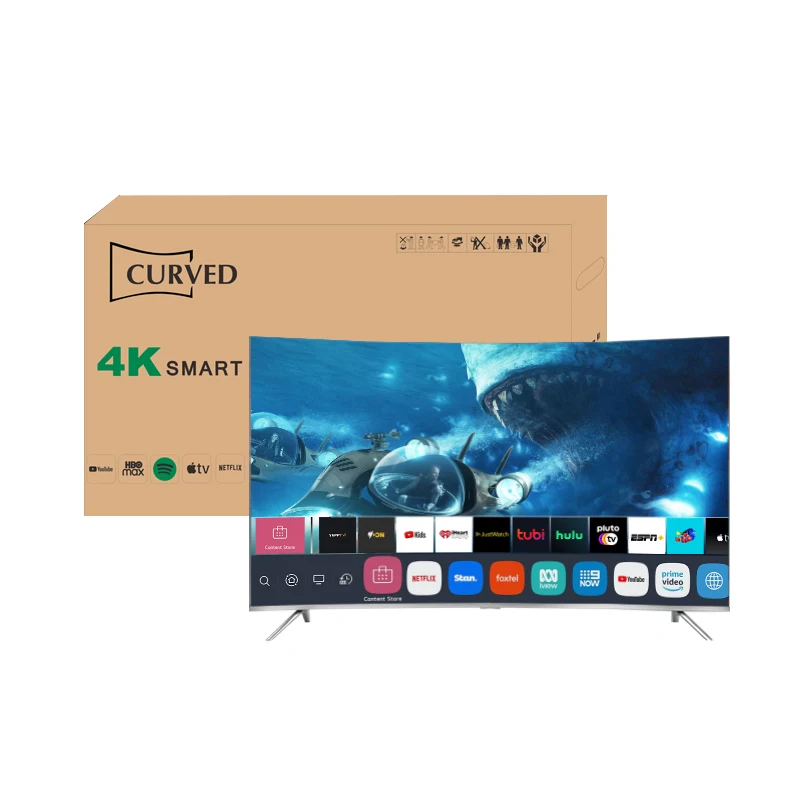 50 Inch Full Screen 4K Smart Tv Android WebOS Tv Television 50 Inch Curved Tv