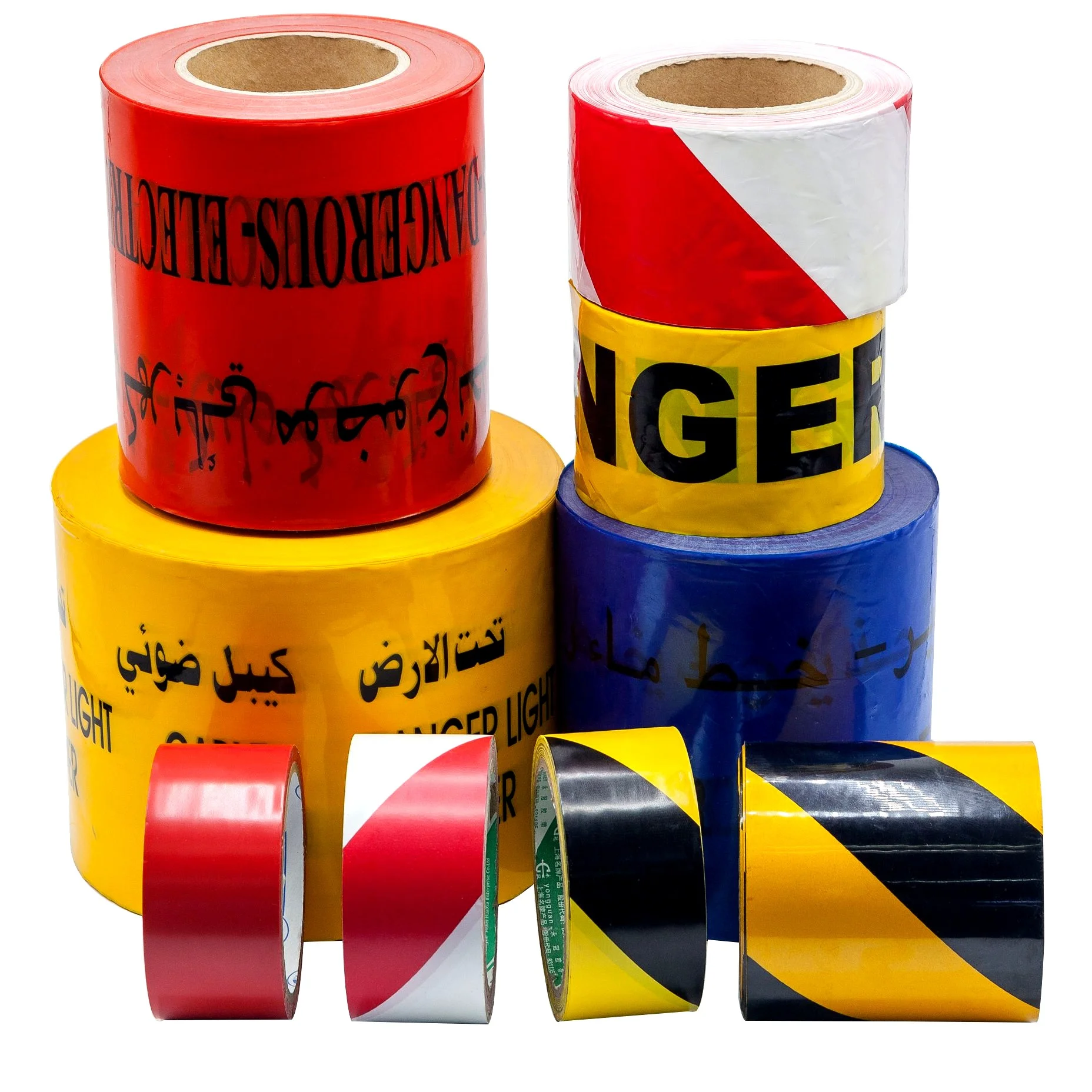 Coloured warning barrier tape custom self adhesive road floor marking caution tape
