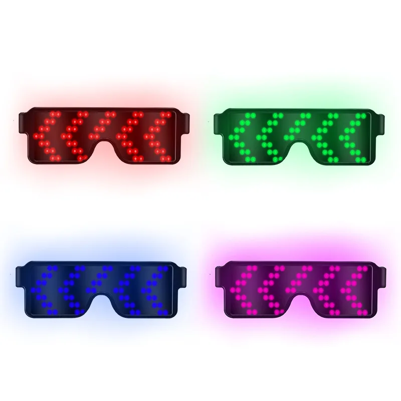 Fancy LED Light up Glasses 8 Dynamic Patterns Glowing Luminous Glasses