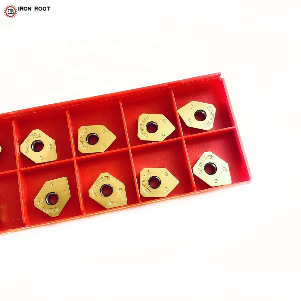100% Original  R245-12 T3 E-W 1025 Tungsten Carbide 245 Milling Inserts