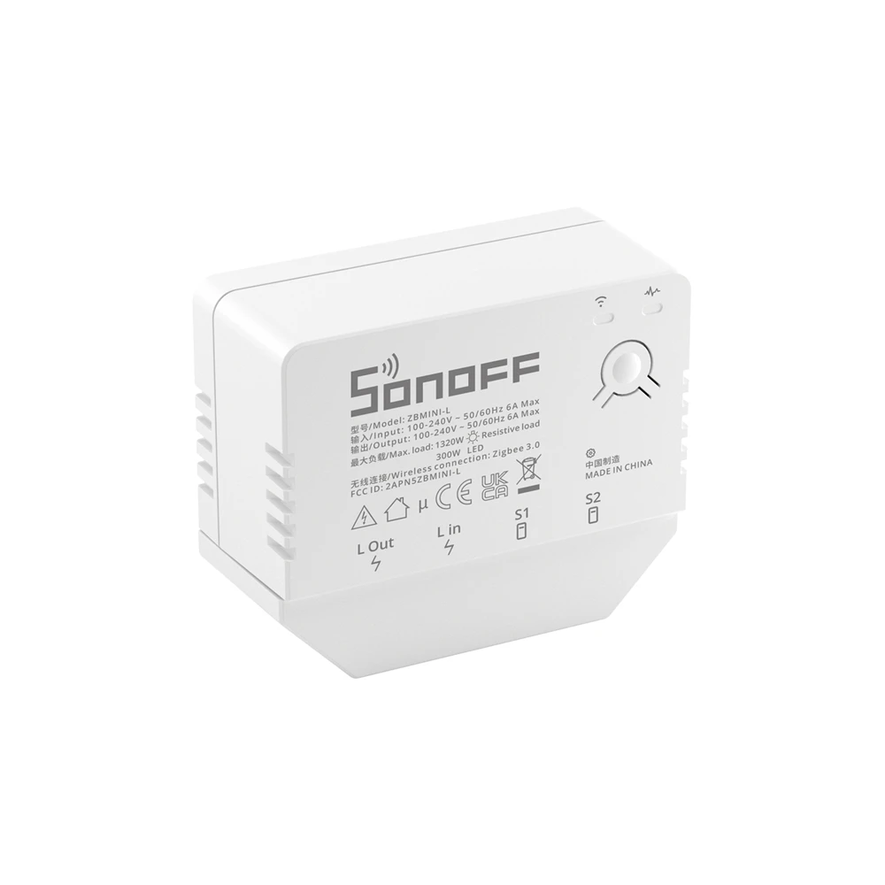 SONOFF ZBMINI-L Smart Switch No Neutral Wire Required Zigbee MINI 2 Way Wireless Smart home Switch with eWeLink & Voice control