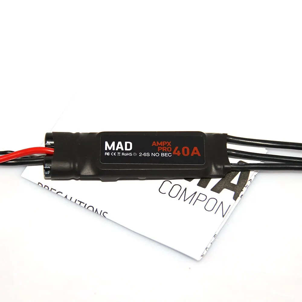 Квадрокоптер MAD AMPX ESC 40A Pro 2-6S w/o BEC для радиоуправляемой карты дальнего радиуса действия
