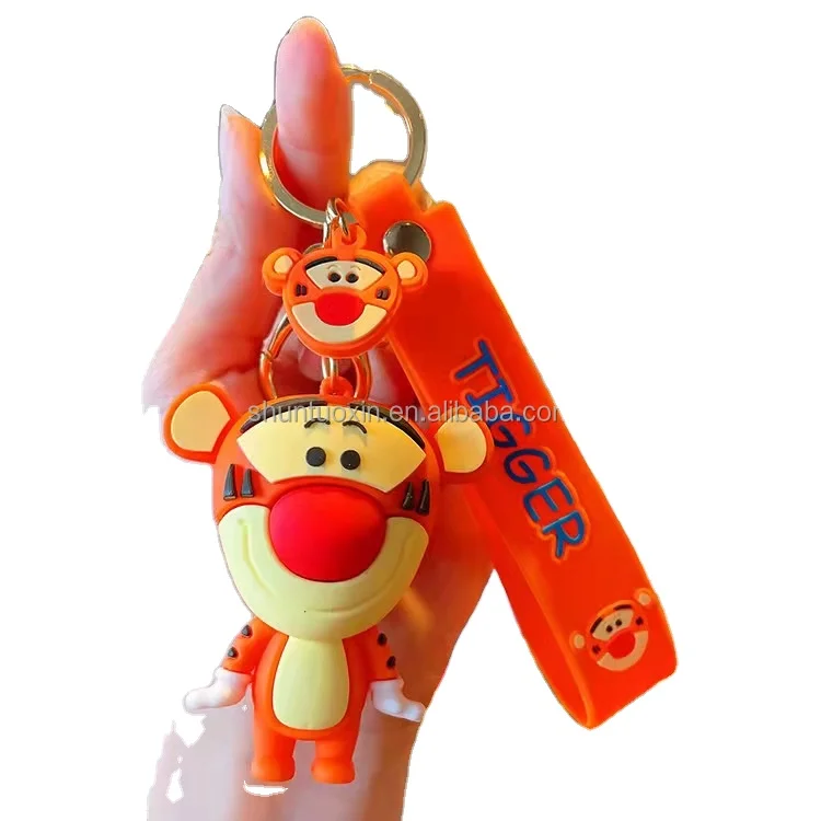 3D Kawaii Silicon Tom And Jerry Keychain Dlsney Mouse Bad Bunny Ilaveros