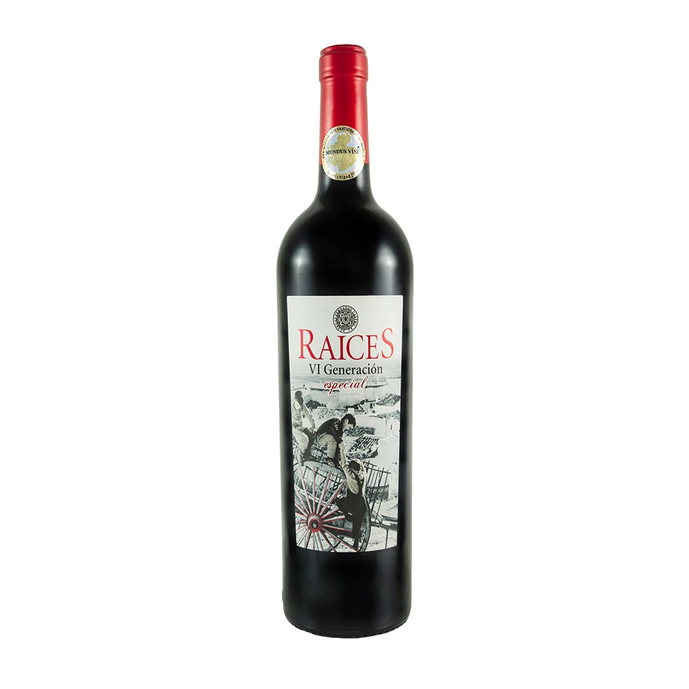 High Quality Spanish Red Wine Raices VI Generation 750 ml