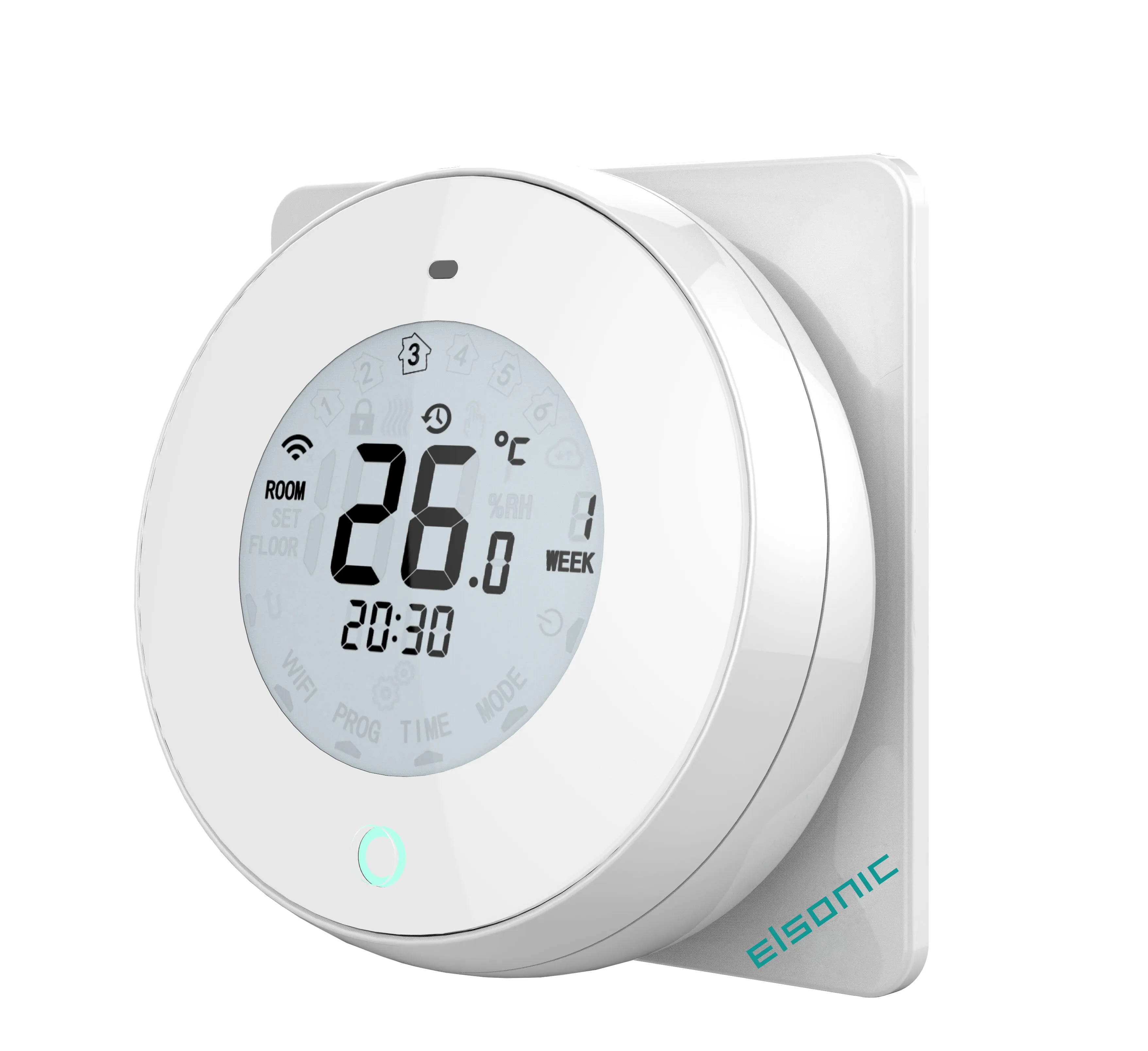 acrylic touch screen rotating operation fan coil thermostat Central Air Conditioning Lcd Fcu wifi room thermostat