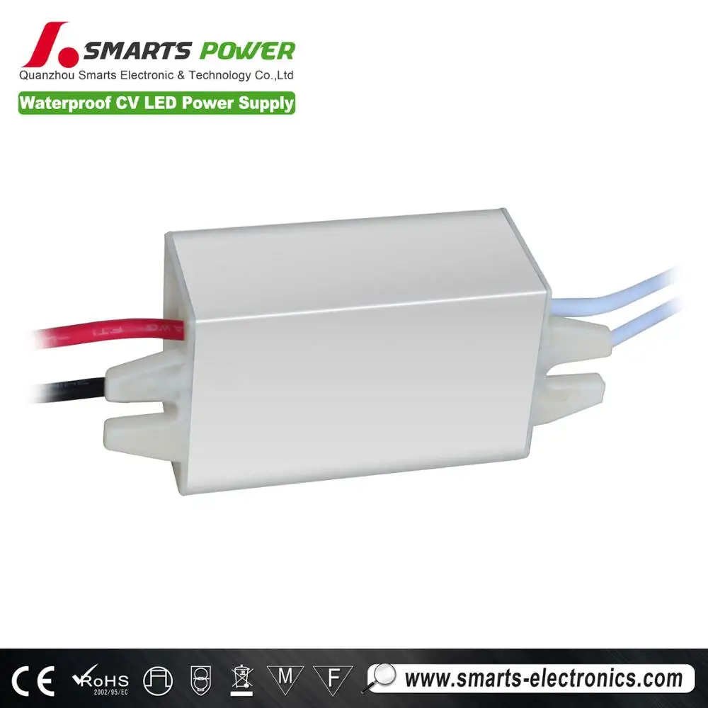 Hot Selling Constant Voltage Slim IP67 Waterproof 12V 24V Led Power Supply 12W