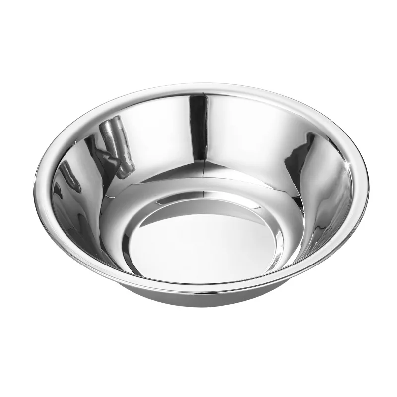 This Stainless Steel Salad Bowl  unique stainless steel appearance adding sophistication and modern flair to your table