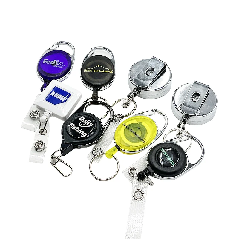 Heavy Duty Retractable Pull Badges Id Reel Carabiner Badge Reels Wholesale Badge Reel Doctor