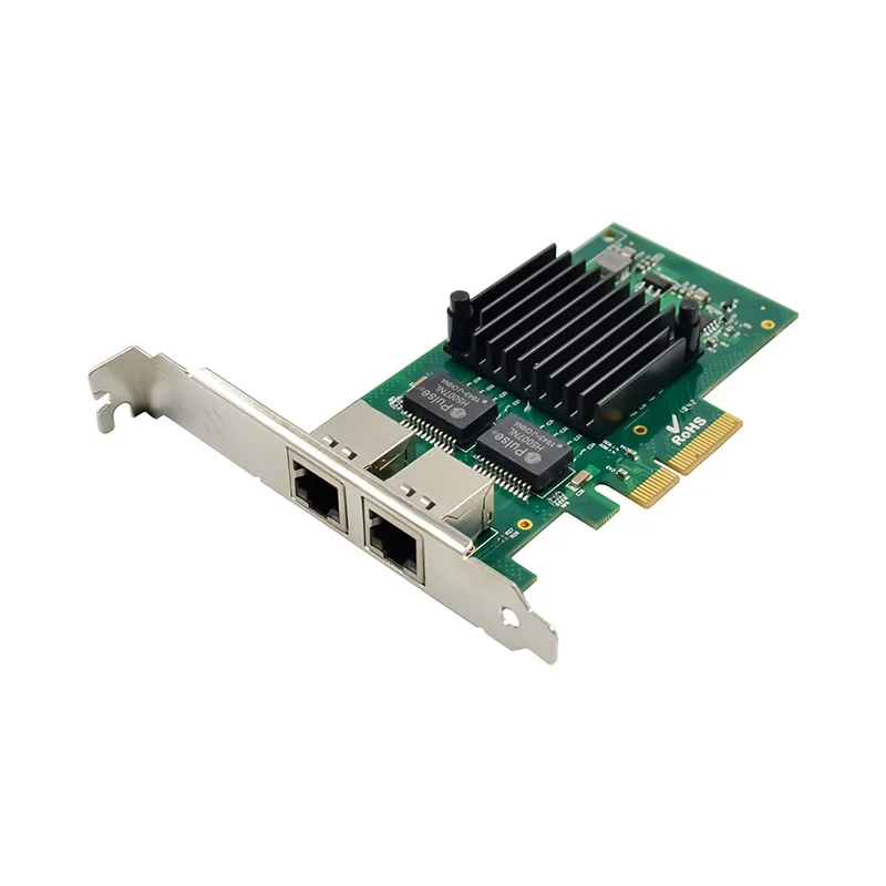 Factory Supplier New Brand Custom I350 AM2 Chipset 2 RJ45 Port 1G Network Adapter Card