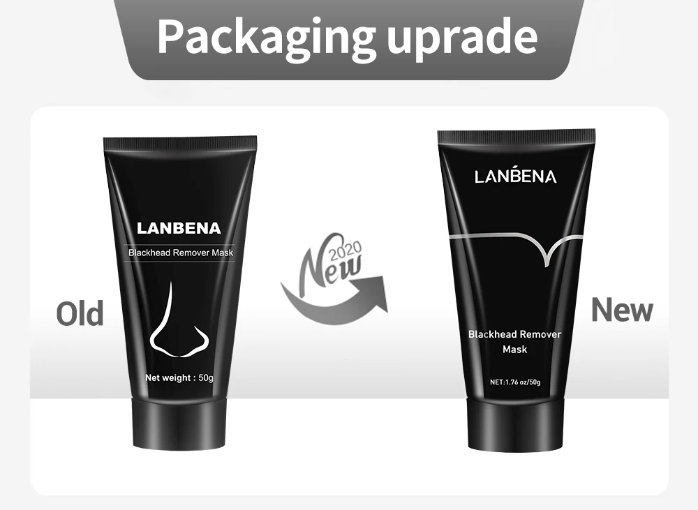 LANBENA Natural Bamboo Charcoal Nose Pore Shrinking Peel Off Blackhead Remover Mask