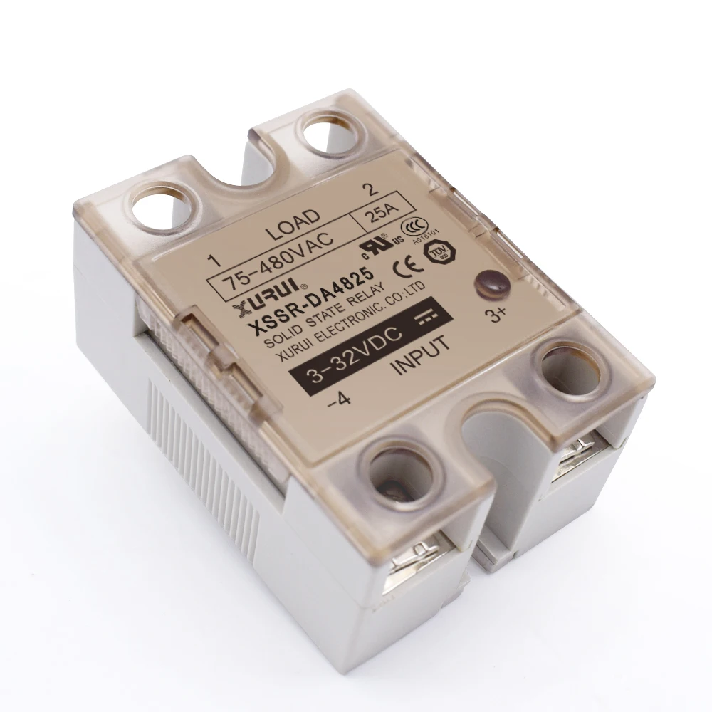Single Phase AC control 3-32VDC 25A Solid State Relay / SSR Relay With UL TUV