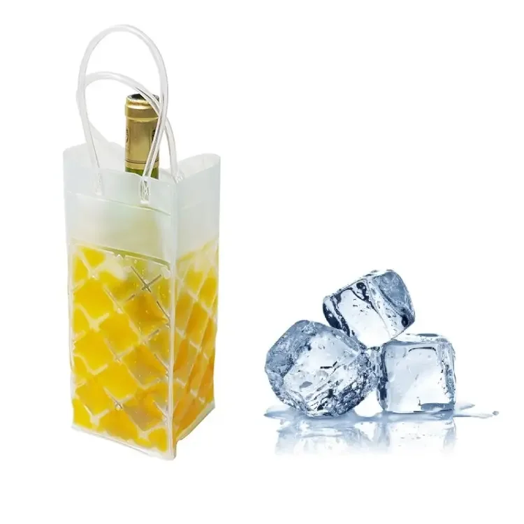 Ice Wine Bag Portable Wine Cooler Bag Drink Bags Wine Pouch Cooler Collapsible Cooler Cold Sleeve Waterproof Pouch Customized