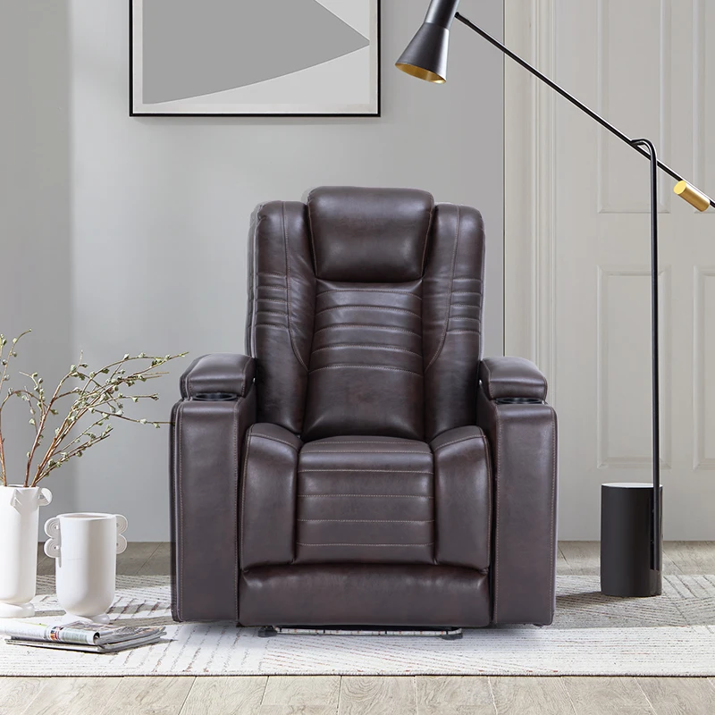 Диван-кровать Ruibao с функцией одноместного дивана современный кожаный Электрический откидной диван