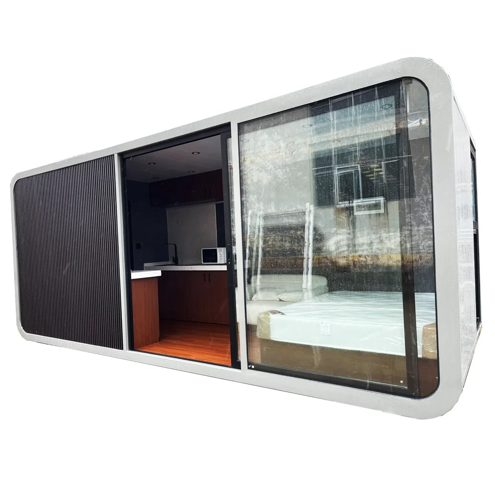 Leisure waterproof apple cabin glamping Pod tent guest house hotel prefabricated pod House With kitchen and inside sleeping area
