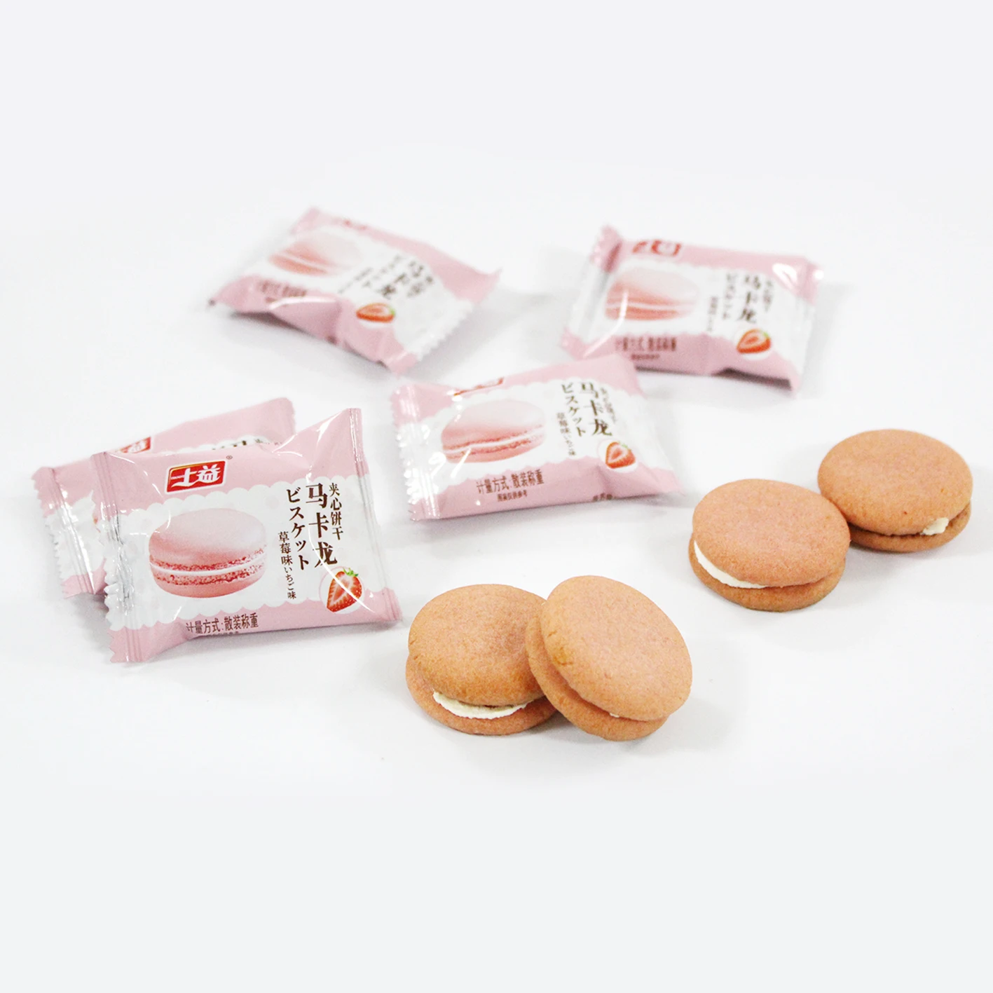 88g Strawberry Yogurt Vanilla Matcha Flavor Exotic Snack Carton Biscuits biscuits and cookies Macaron Sandwich biscuits