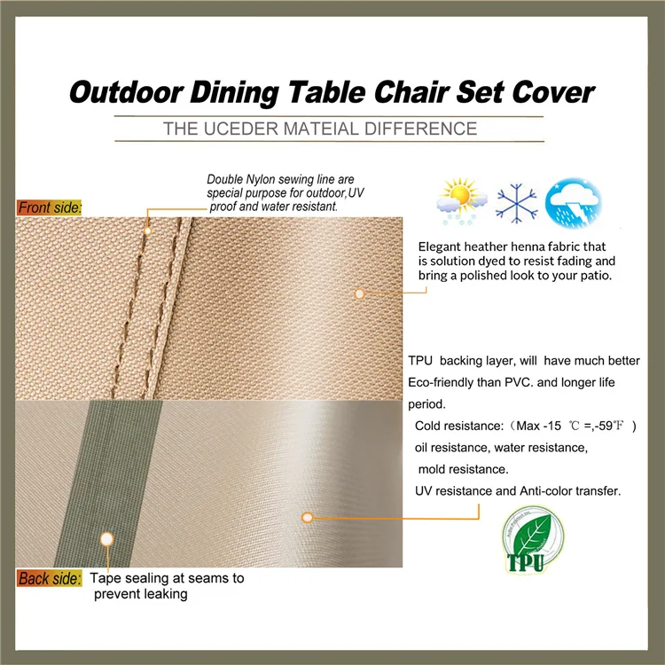 Оптовая продажа, Всесезонная Водонепроницаемая Обеденная Мебель, чехлы для столов и стульев