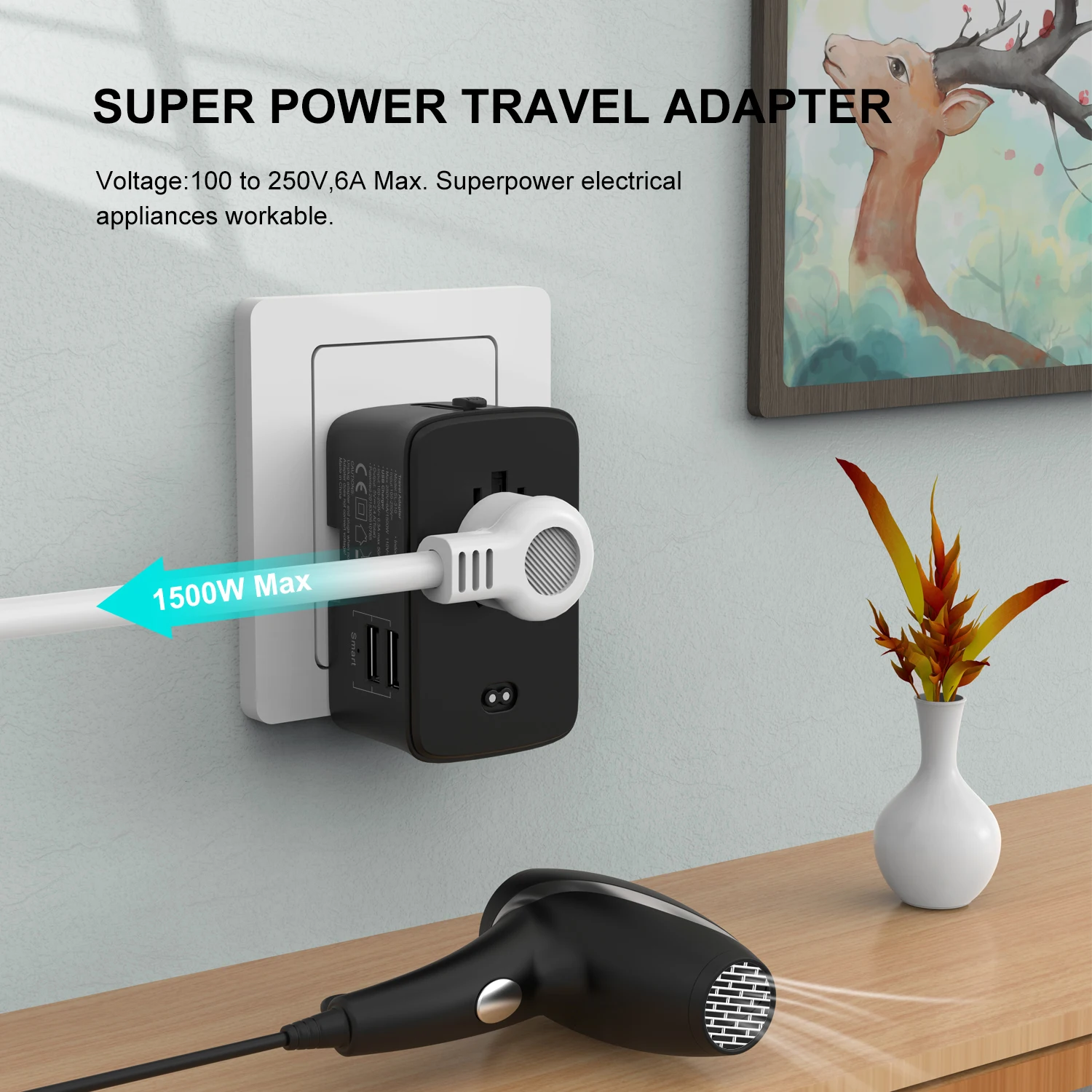 Otravel Новое поступление универсальный адаптер для путешествий с внешним аккумулятором емкостью 5000 мАч для мобильных телефонов и планшетов аксессуар