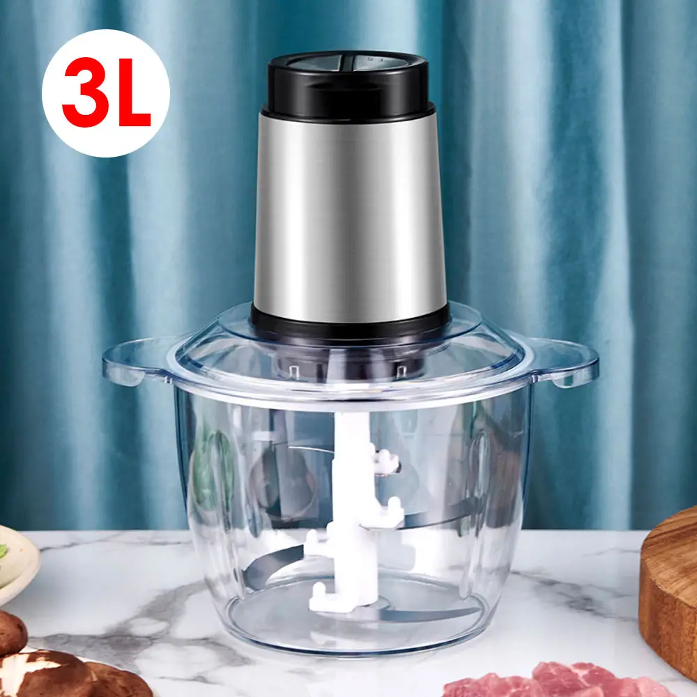 3L высокой емкости для еды из нержавеющей стали мясорубка многофункциональная машина электрическая измельчитель