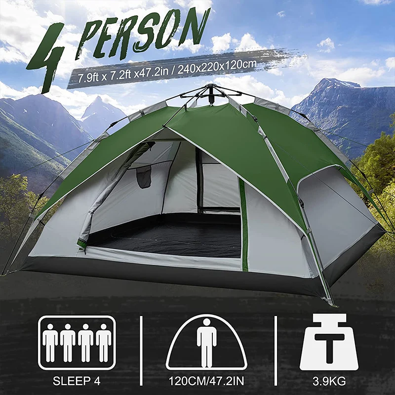 CLM 2023 Hot Sale Automatic Picnic Beach Tent Pop Up Tent With Aluminum Poles Fiberglass Poles For Selling