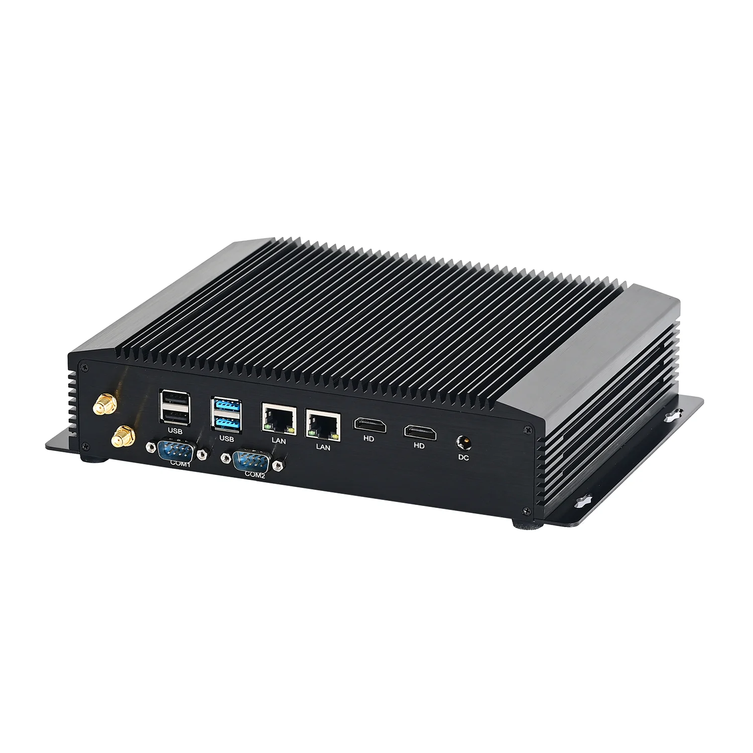 Gen10 10nm i7 1065G7 Fanless Mini Computer Barebone 2 LAN HD RS232 12V Industrial PC X86 ITX Gaming Nettop PC Win10 Embed AI IoT