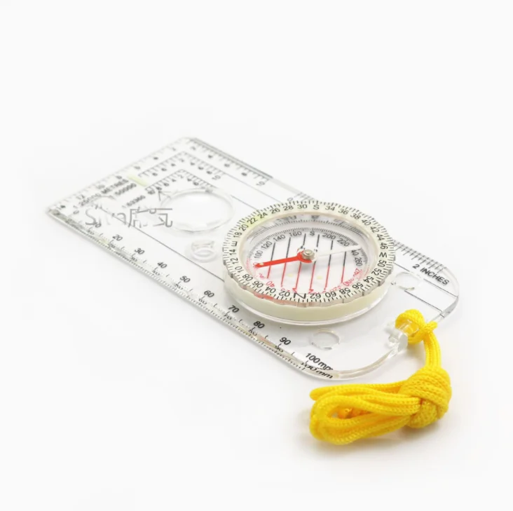 
ap Measure Compass Liquid Compass Multi-function 2 In 1 Orienteering Navigation Compass 1:50000 Scale Ruler Compass MagnifyinG 