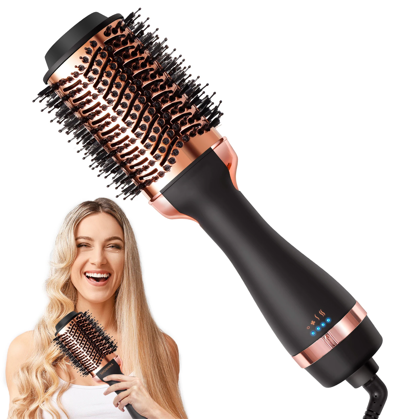 Multi-functional 3-in-1 hot air brush salon cepillo secador negative Ion One step hair dryer volumizer