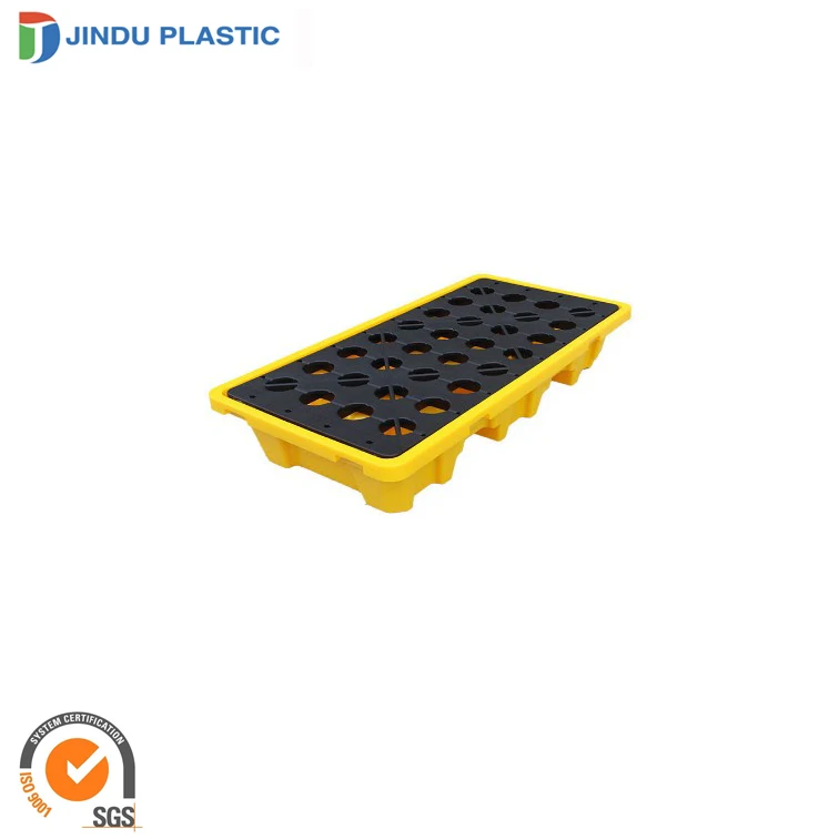 1300*670*300 2 drums ibc spill pallet China Factory Price  Heavy Duty Square Cheap Large Plastic Pallets