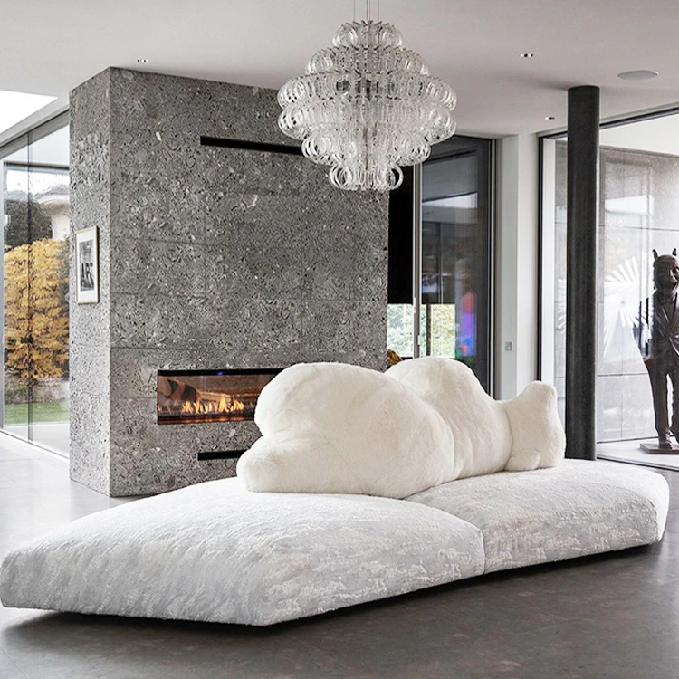 Luxury villa living room sofas modular sectional bear sofa bed furniture