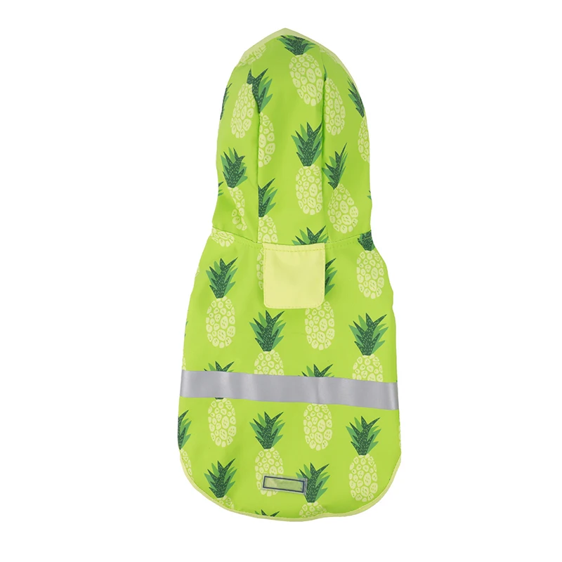 Joymay hot selling wholesale waterproof puppy rain coat poncho lovely fruit pattern Reflective pet dog raincoat