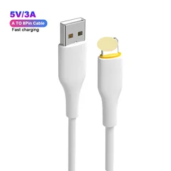 China Supplier Fast Charging Charger Lighting 8pin 2.4A Cables Fast Mobile Charging USB Data Sync Usb Cables 1m 2m