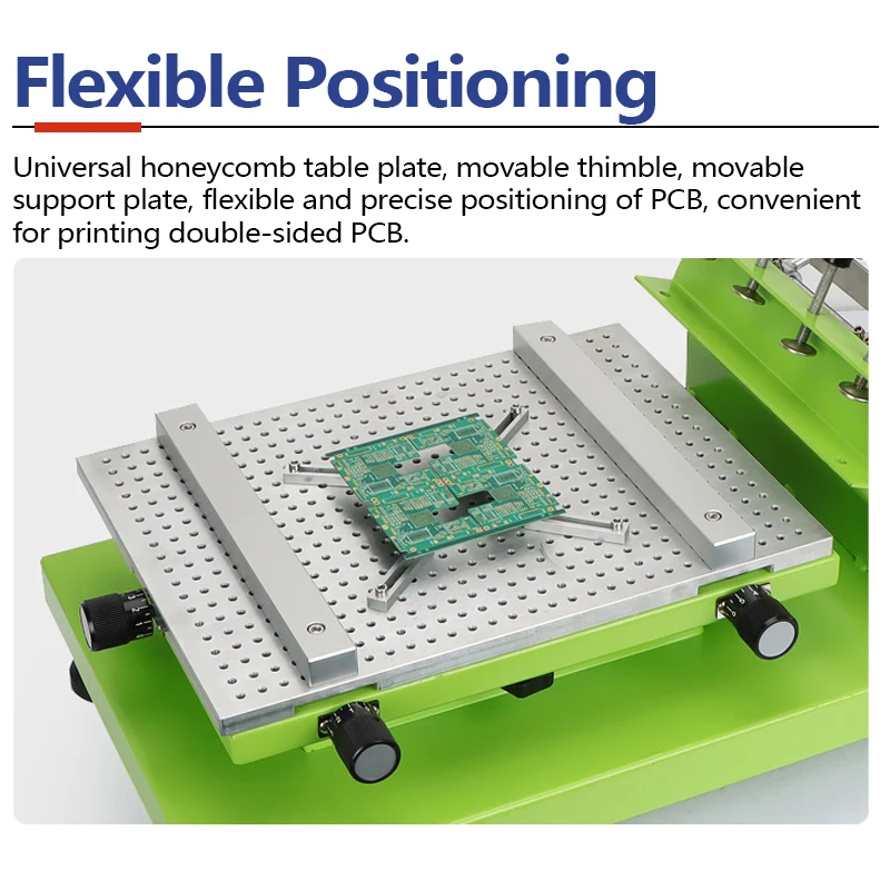DELIOU Manual Smt Solder Stencil Printer 30x40cm High Precision Screen Printing Table Desktop Solder Paste Printer