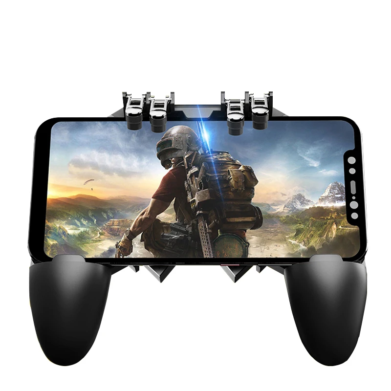 AK66 Six Finger for PUBG Mobile Gamepad Controller Triggers for IOS Android Mobile Phone Trigger Control Shooter Handle Joystick