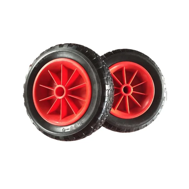 hot selling colourl  PU foam wheel tyre 3.00-4 for trailer carrier trolley
