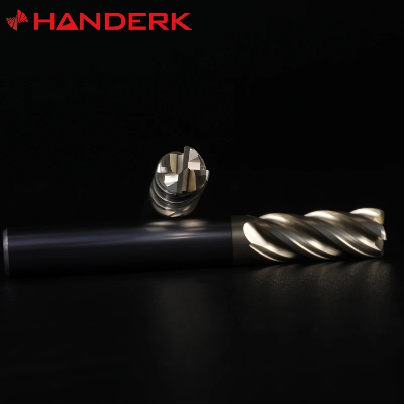 Фреза HANDERK с платиновым покрытием Cnc карбидная фреза Hrc70 4 угловых