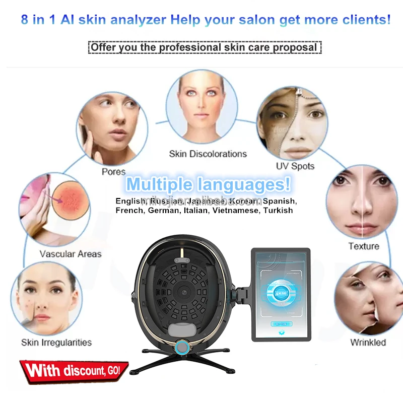 Professional skin analyzer machine Facial Scanner Analyzer Device Skin Analysis Machine