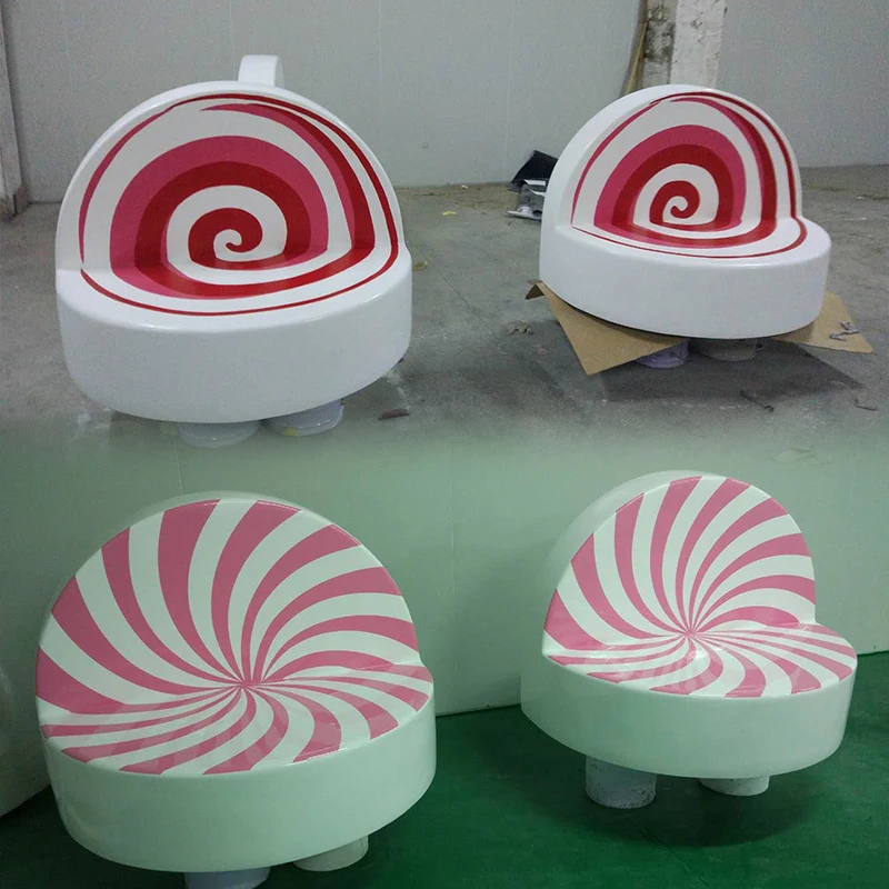 Y059 Candy chair Shopping mall public rest leisure Sweet stool commercial street sales departments art decoration candy chairs