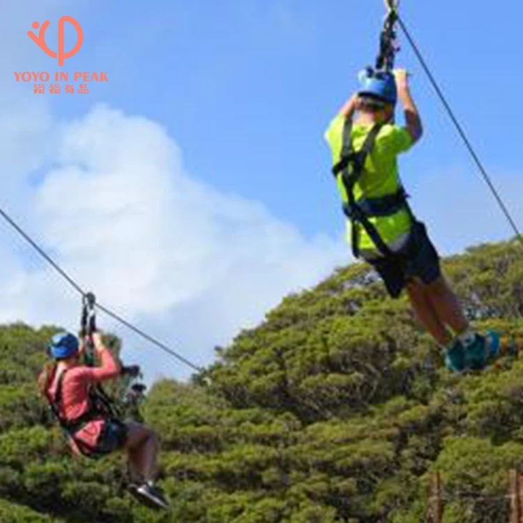 Outdoor Fun Attractions Ropeway Cableway Theme Park Sightseeing Equipment Jungle Sky Zip Linee For Sale