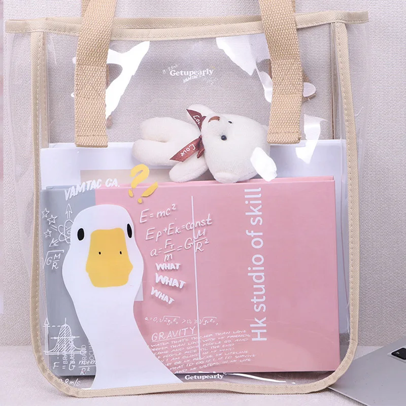 Tote Bag Waterproof Shopping Plastic Bags For Business Custom Pvc Handbag women shoulder bag