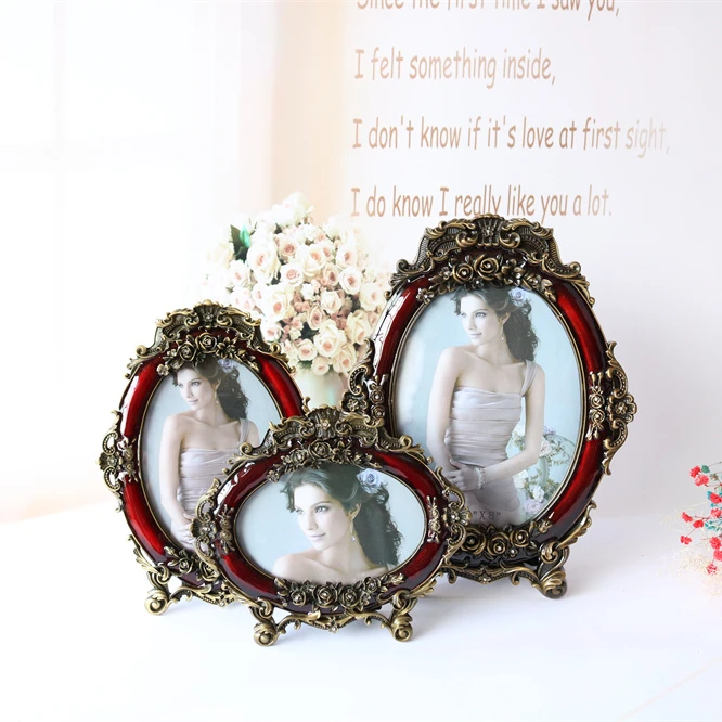 Wholesale Retro Design 5x7 picture frameZinc Alloy Acrylic Picture Frame Photo