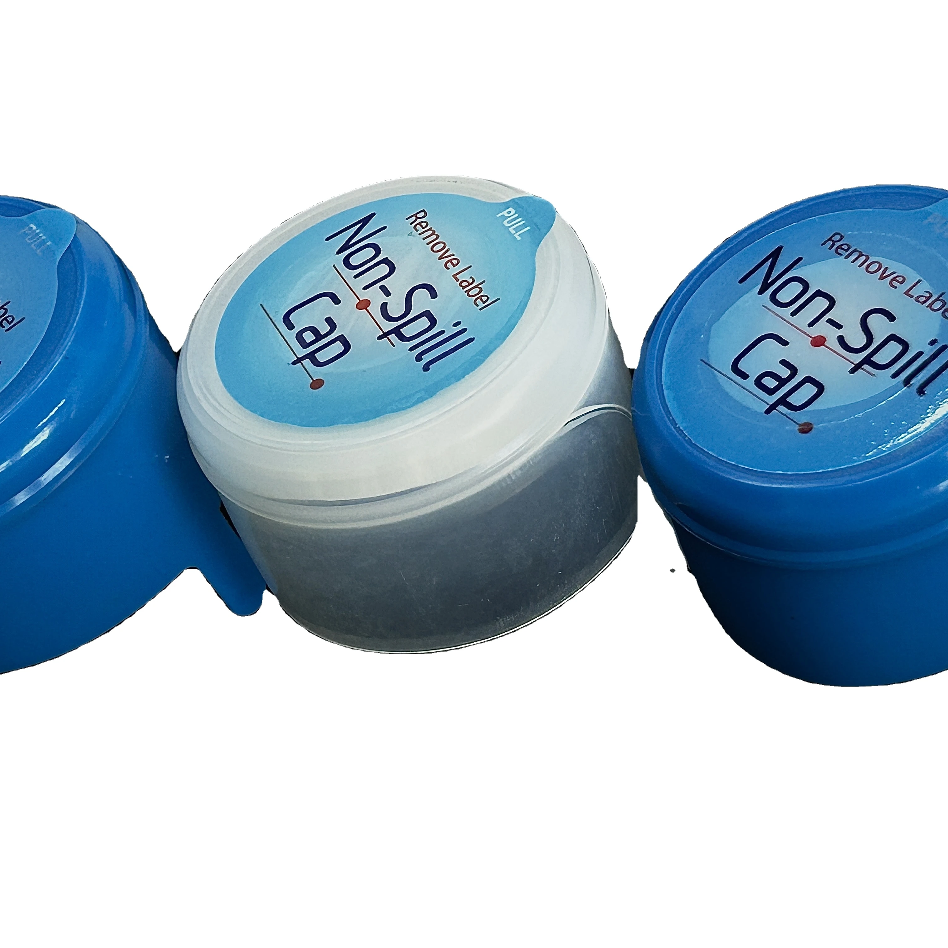 Disposable water bottle cap with film and gasket, purified water bucket cap with film