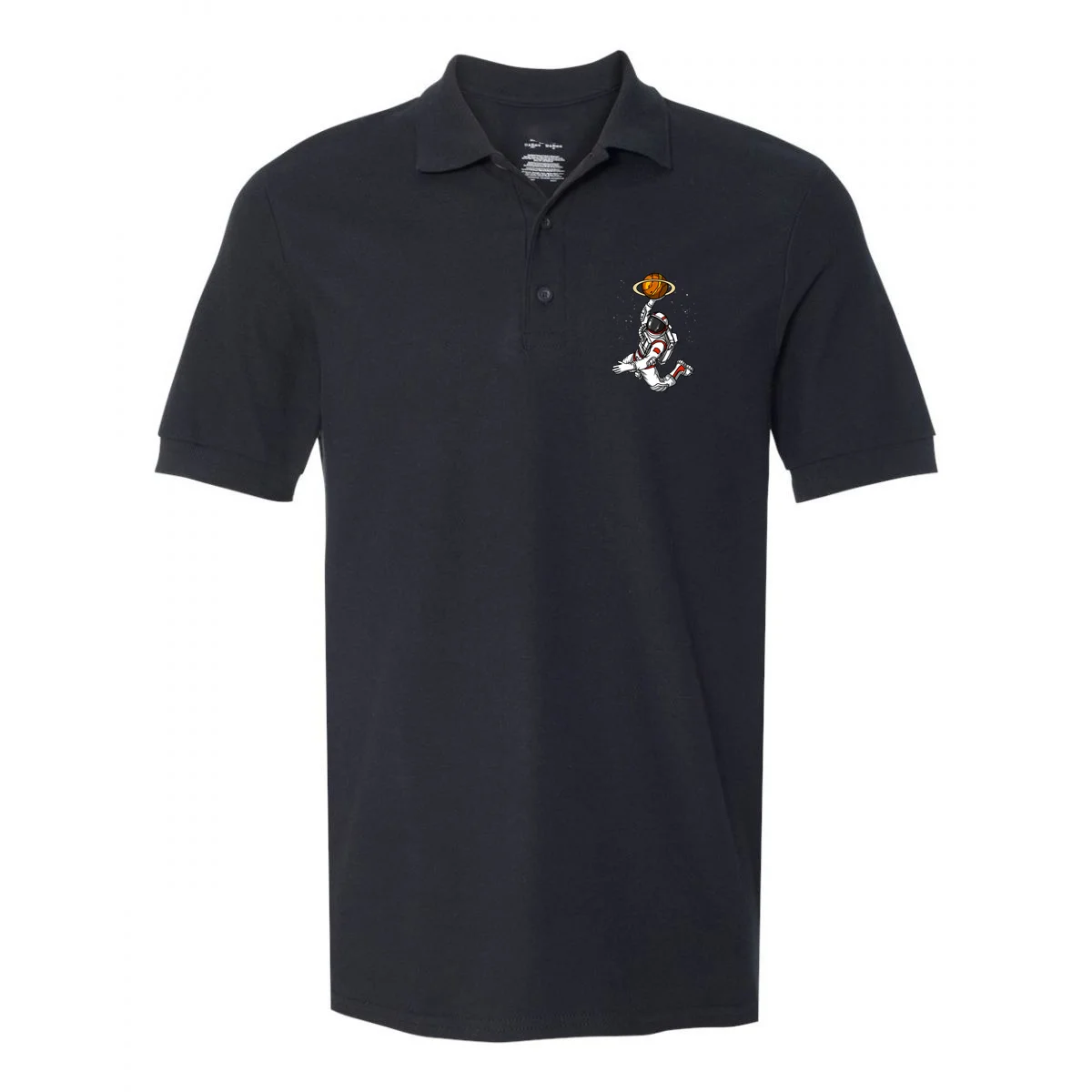 
 Рубашка-поло Мужская/Женская, сорочка с астронавтом, играющим в баскетбол, с космосом, планетой, dunk, на день матери, подарок, одежда для гольфа  