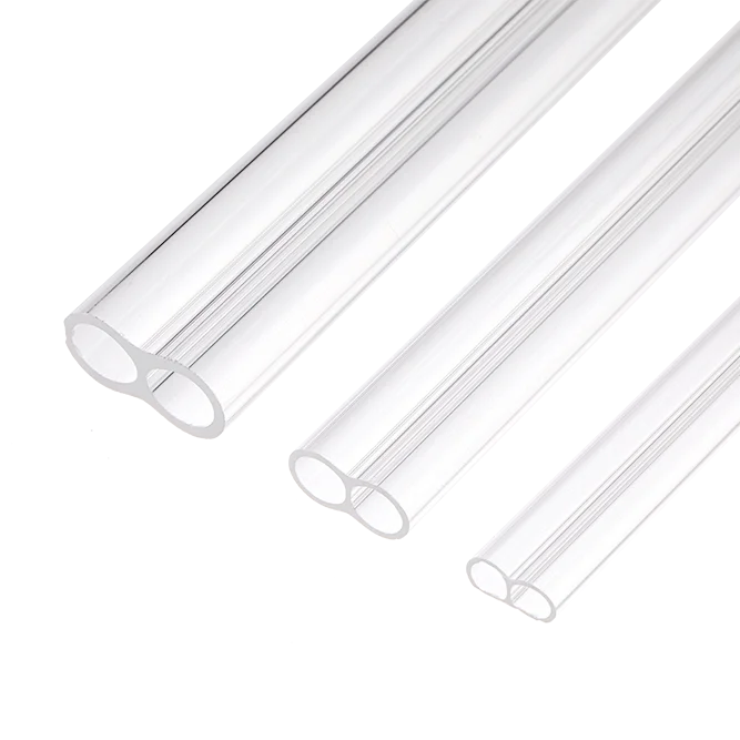 High temperature resistant transparent quartz glass tube dual tube IR heating lamp accessories