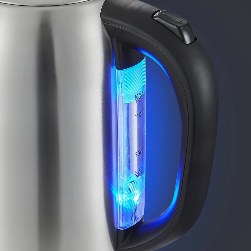 Electric kettle for household use, large capacity 1.7L stainless steel electric kettle for household use, automatic power off, w