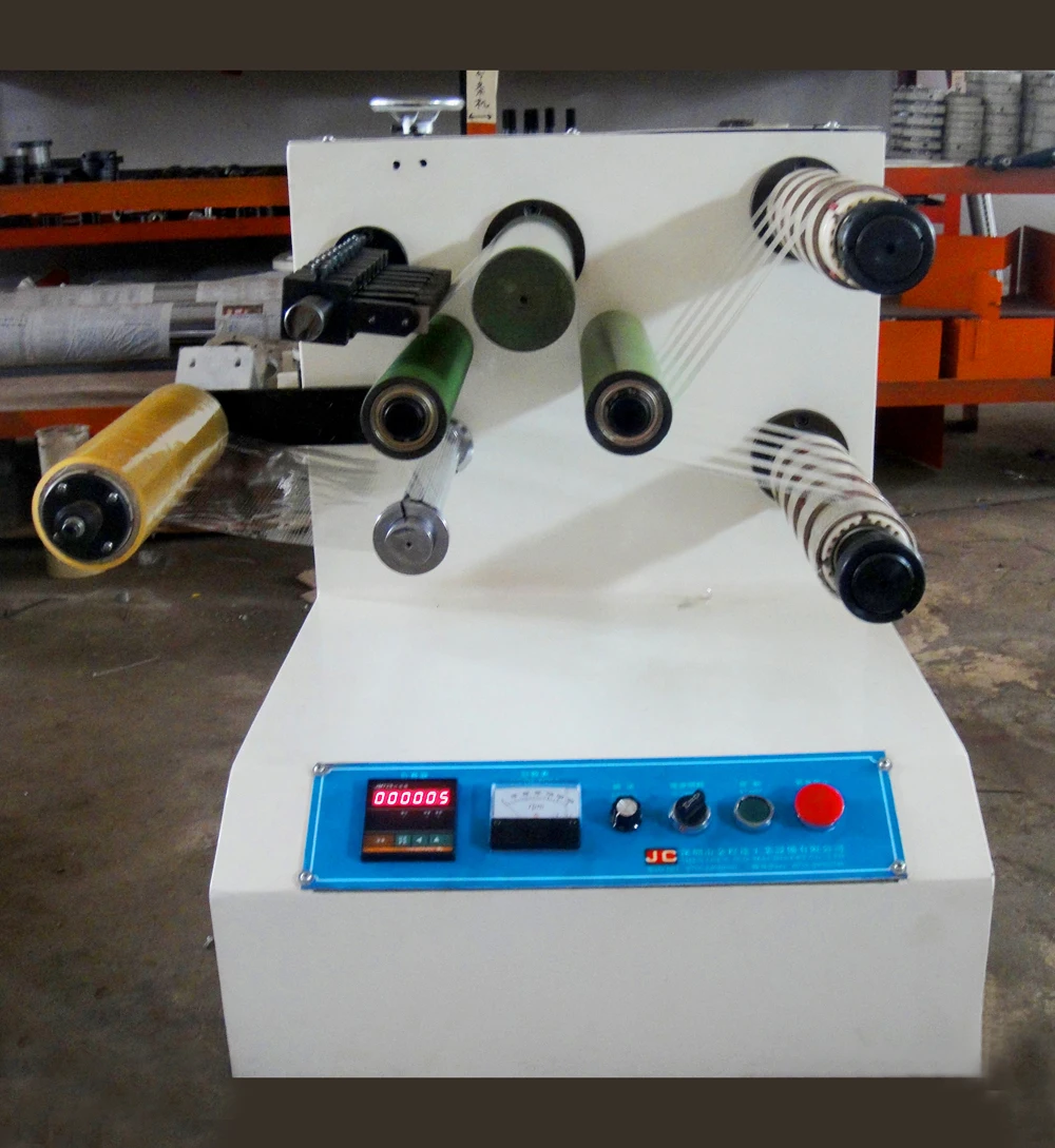 Mini slitter rewinder machine for BOPP tape and other adhesive tapes