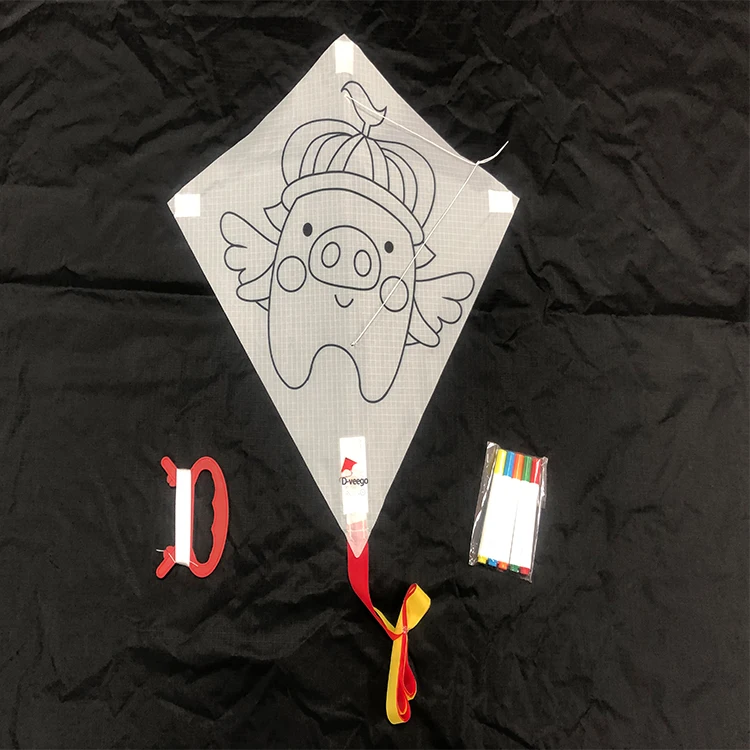 ODM OEM sled diy kite for kids non woven fabric diy kites kid drawing kite