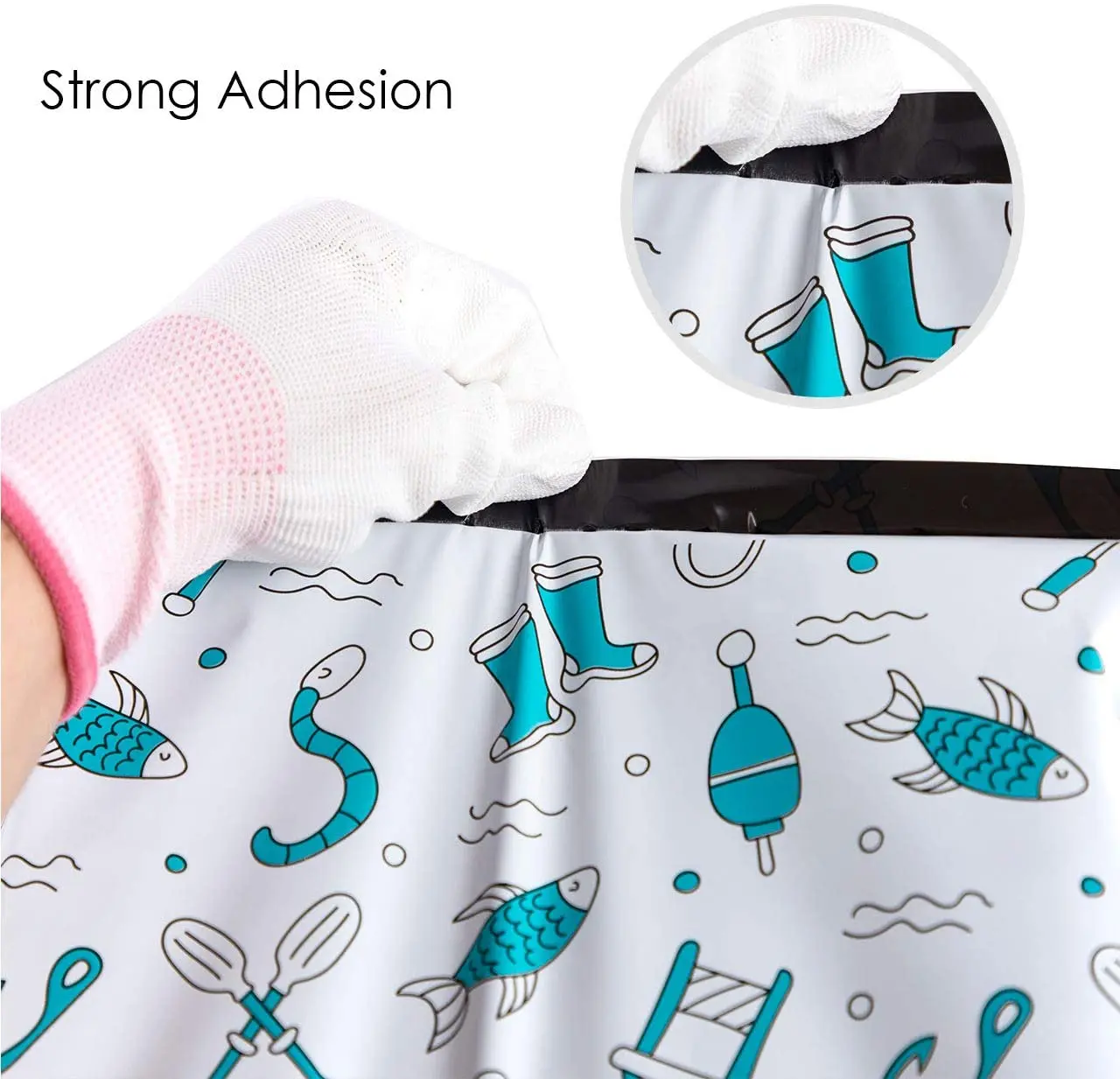 
custom printed white poly mailers bags courier pink plastic mailing bags christmas clothing packing cute shipping bags 