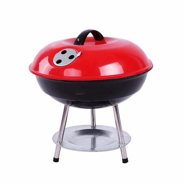 Мини-гриль для барбекю, портативный уличный мини-гриль для барбекю, 14 дюймов, уголь со съемными ножками