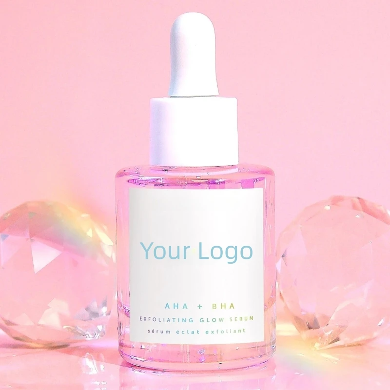 Oem Travel Size Skincare Exfoliating Glow Aha Bha Deep Peeling Exfoliating Lactic Salicylic Acid Anti Acne Facial Serum