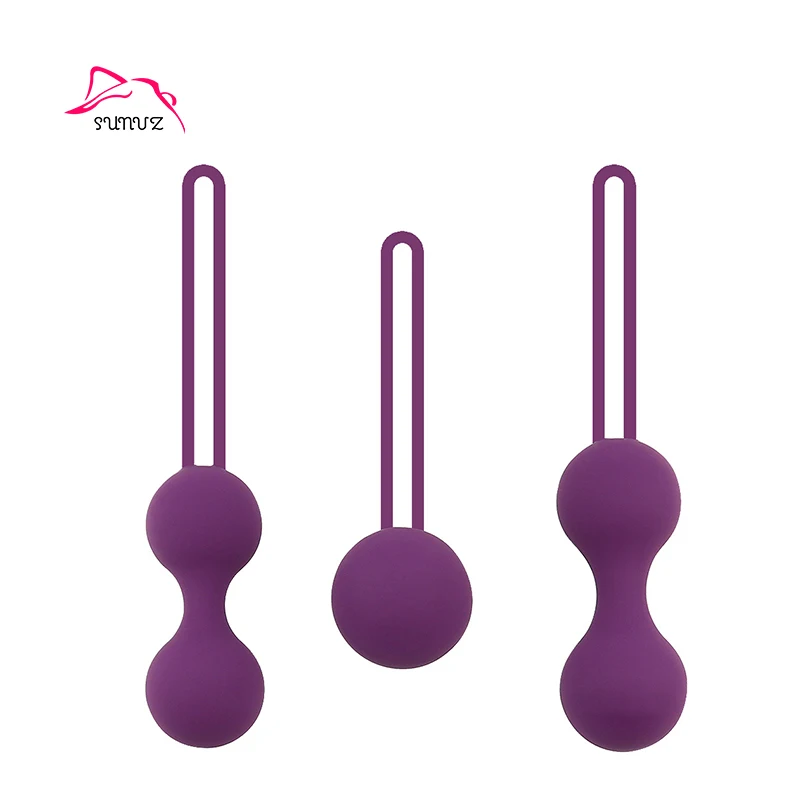 
Waterproof Medical Silicone Durable Purple Women Tightening Product Vibrator Rose Kegel Ball 