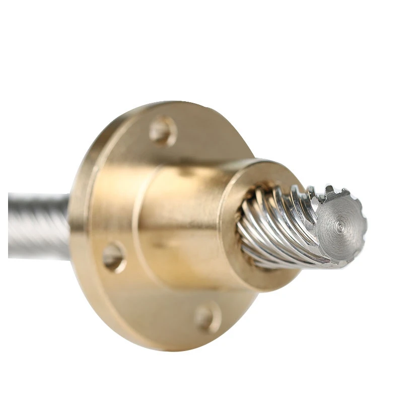Wholesale Custom Diameter 10mm 3mm Lead 30mm Pitch 10 Starts Slivery Better Craftsmanship Trapezoidal Brass Nut